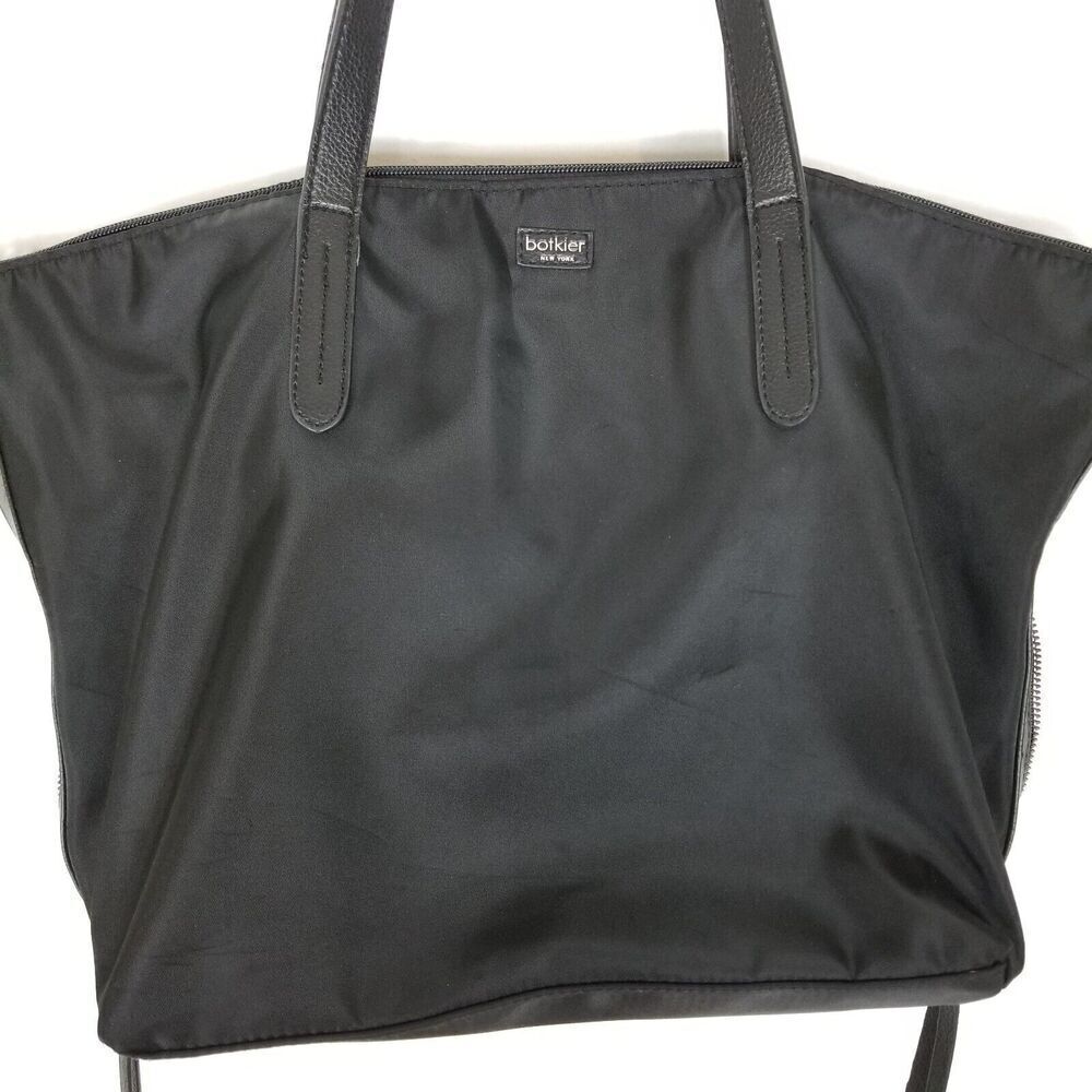 Botkier New York Bond Tote Bag Carry All Shoulder Handbag Nylon Oversized Black - Picture 2 of 9